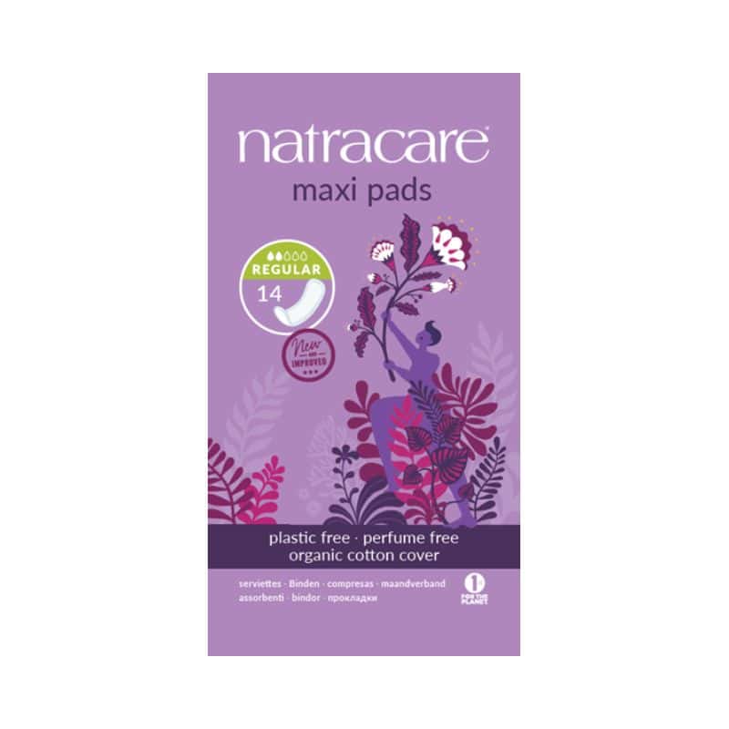NATRACARE -- Serviettes naturelles forme courbe x14