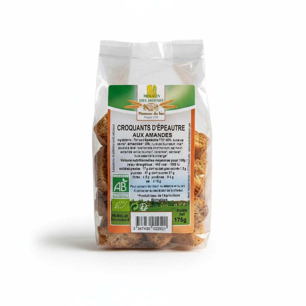 Croquants d'épeautre aux amandes 175g