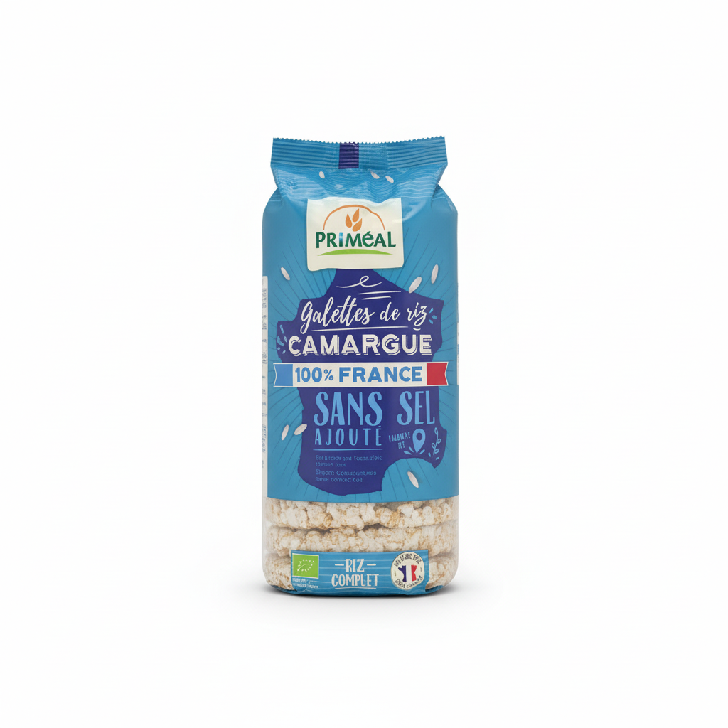 PRIMEAL -- Galette de riz sans sel 100% f