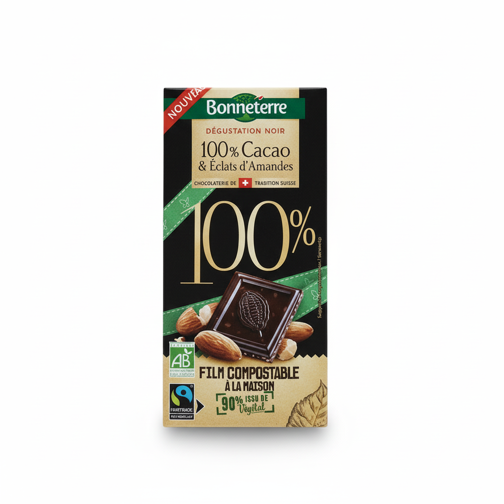 Chocolat 100% cacao & amandes