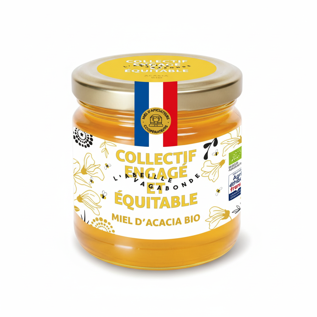 L'ABEILLE VAGABONDE -- Miel d'acacia - france -
